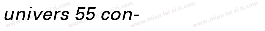 univers 55 con字体转换